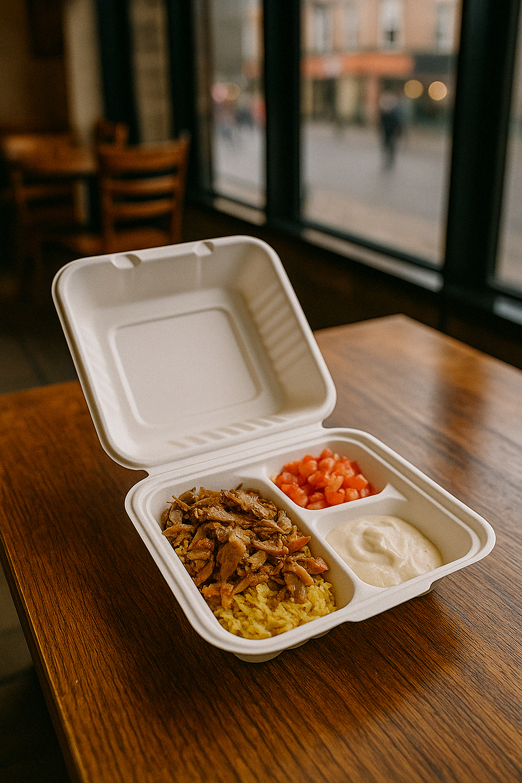 Bagasse Compostable Square 9 x 9 - 3 Compartment